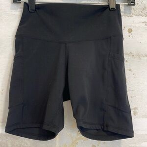 Black Athletic Bike Shorts